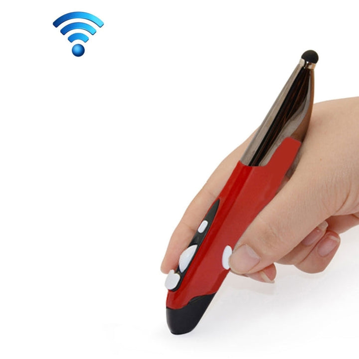 Lisslune | 2.4GHz Innovative Pen-Style Handheld Wireless Smart Mouse for PC Laptop (Red)
