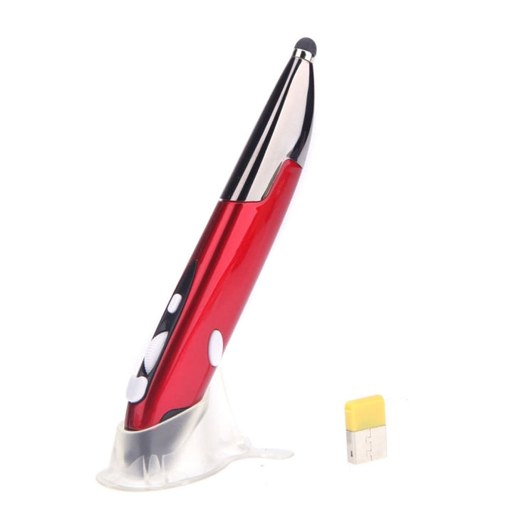 Lisslune | 2.4GHz Innovative Pen-Style Handheld Wireless Smart Mouse for PC Laptop (Red)