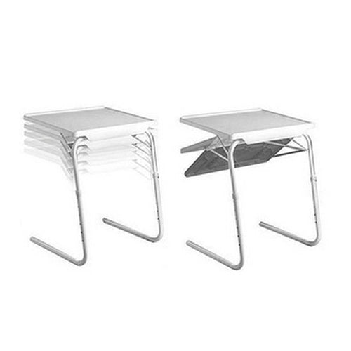 Lisslune | Plastic pad steel tube holder lift bar foldable portable multifunctional laptop table, height adjustable: 53-74cm, angle adjustable: 30 degrees / 60 degrees / 90 degrees / 180 degrees