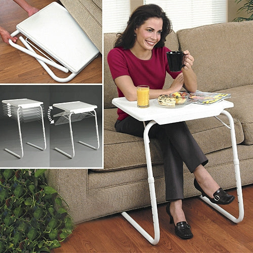 Lisslune | Plastic pad steel tube holder lift bar foldable portable multifunctional laptop table, height adjustable: 53-74cm, angle adjustable: 30 degrees / 60 degrees / 90 degrees / 180 degrees