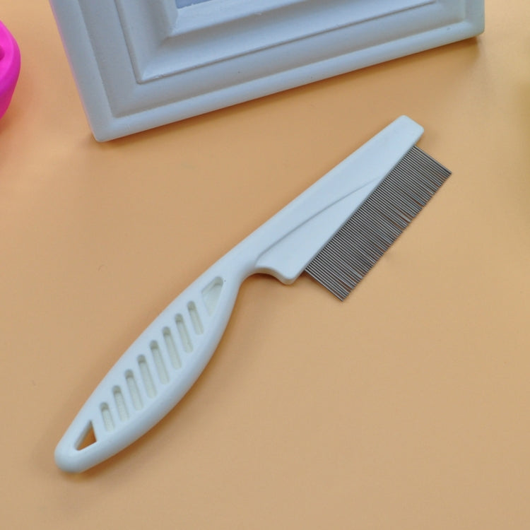5 PCS Pet Cat Dog Accessories Combs Fine Tooth Stainless Steel Needle Flea Removal Combs, Length: 14cm (White)