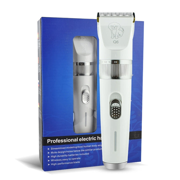 Q6 USB Charger Electric Pet Clipper with Four Combs