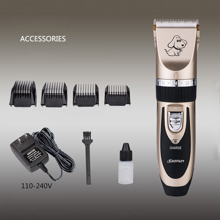 P2 110-240V Ceramics Titan Professional Pet Electric Clippers Pet Hair Clipper with Four Combs