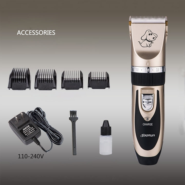 P2 110-240V Ceramics Titan Professional Pet Electric Clippers Pet Hair Clipper with Four Combs