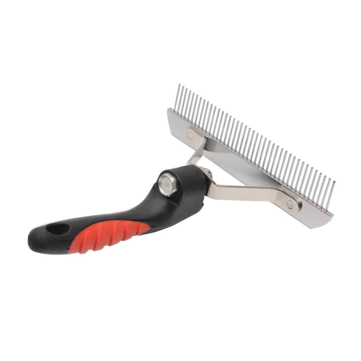 Big Dog Hair Combs Stainless Steel Pet Care Rake Comb Rubber Handle Hairdressing Tool, Size: 17.0x16.0cm