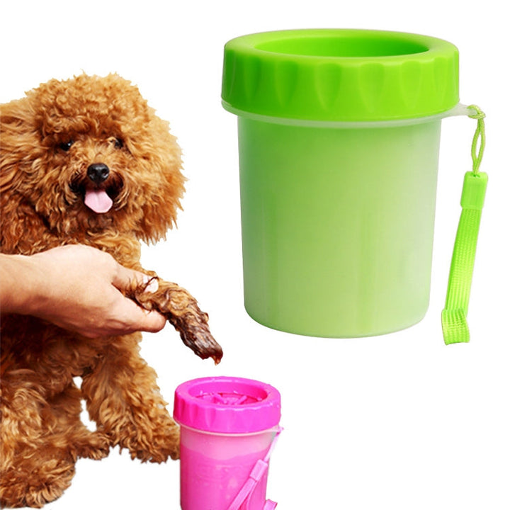 Pet Antiseptic Products Silicone Wash Feet Cleaning Cup Size: S (Green)