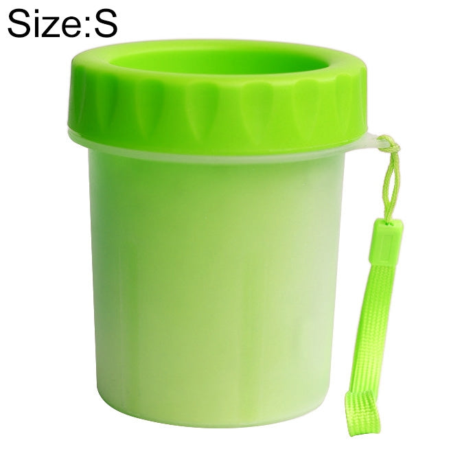 Pet Antiseptic Products Silicone Wash Feet Cleaning Cup Size: S (Green)