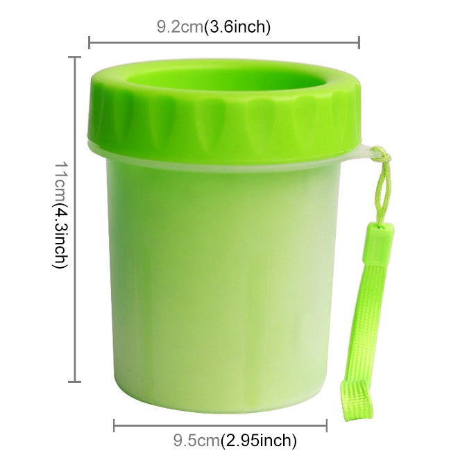 Pet Antiseptic Products Silicone Wash Feet Cleaning Cup Size: S (Green)