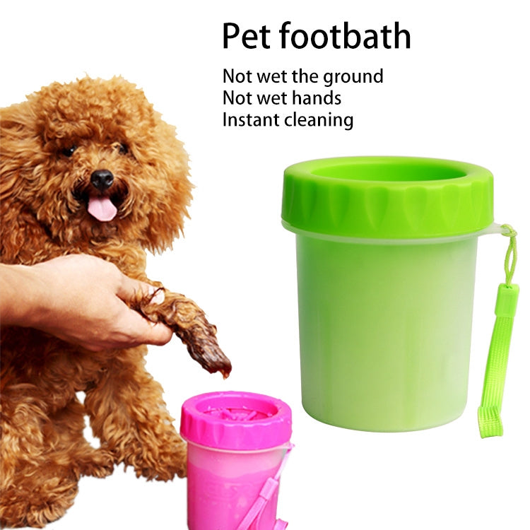 Pet Antiseptic Products Silicone Wash Feet Cleaning Cup Size: S (Green)