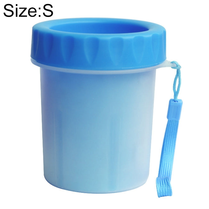 Pet Antiseptics Products Silicone Wash Feet Cleaning Cup Size: S(Blue)