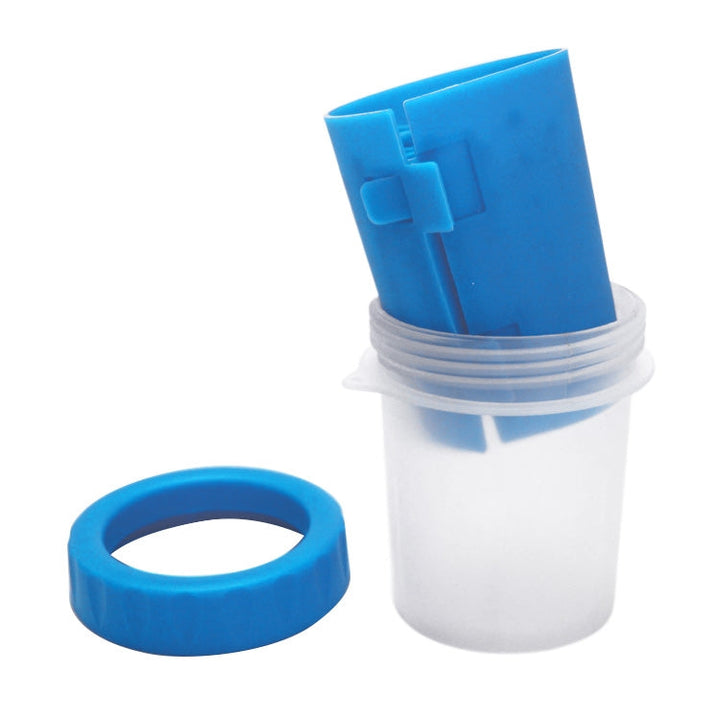 Pet Antiseptics Products Silicone Wash Feet Cleaning Cup Size: S(Blue)