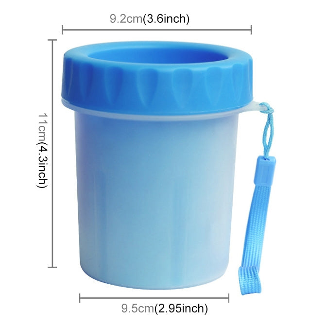Pet Antiseptics Products Silicone Wash Feet Cleaning Cup Size: S(Blue)