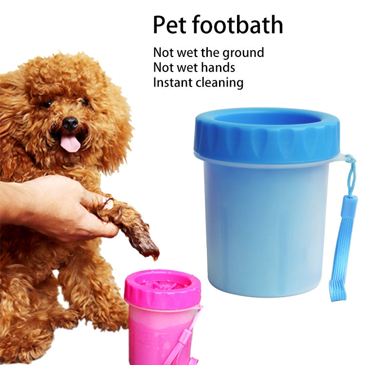 Pet Antiseptics Products Silicone Wash Feet Cleaning Cup Size: S(Blue)
