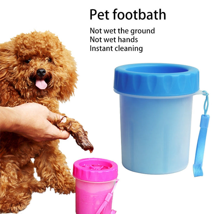 Pet Antiseptics Products Silicone Wash Feet Cleaning Cup Size: S(Blue)