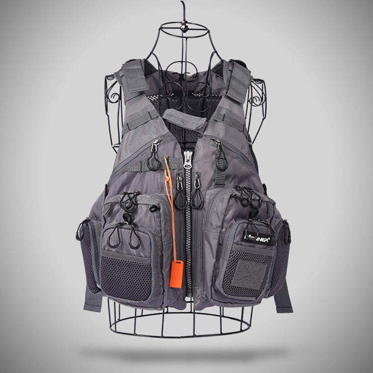 Lisslune | MEN Outdoor Multifunctional Fishing Vest Life Jacket (Gray)