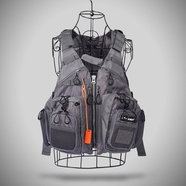 Lisslune | MEN Outdoor Multifunctional Fishing Vest Life Jacket (Gray)