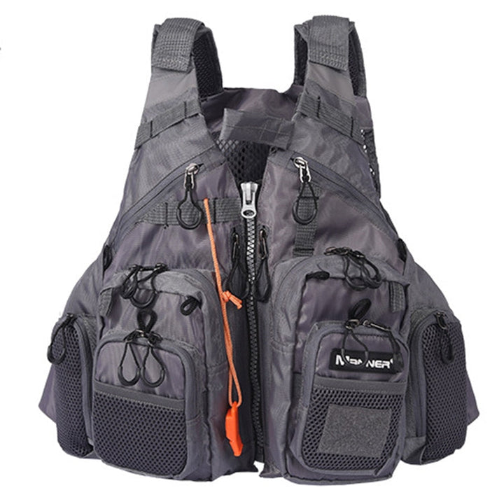 Lisslune | MEN Outdoor Multifunctional Fishing Vest Life Jacket (Gray)