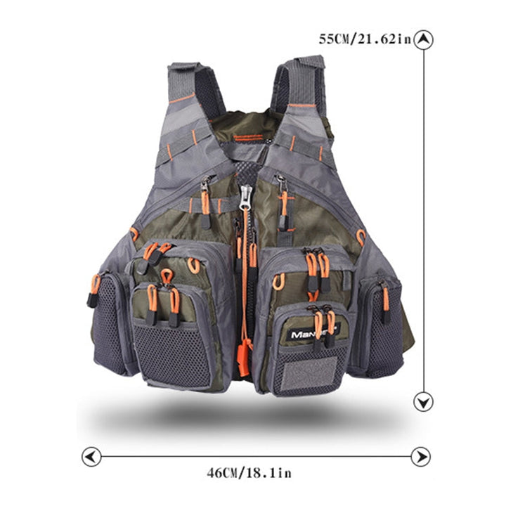 Lisslune | MEN Outdoor Multifunctional Fishing Vest Life Jacket (Gray)
