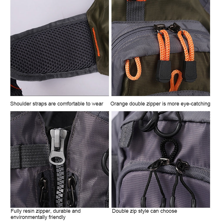 Lisslune | MEN Outdoor Multifunctional Fishing Vest Life Jacket (Gray)