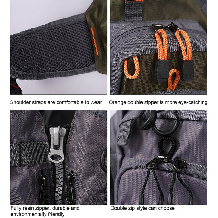 Lisslune | MEN Outdoor Multifunctional Fishing Vest Life Jacket (Gray)
