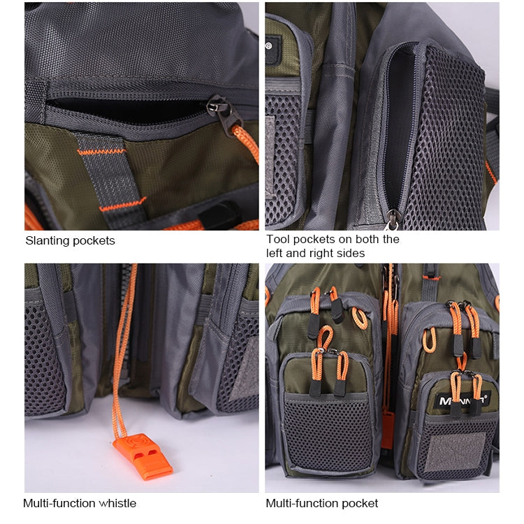 Lisslune | MEN Outdoor Multifunctional Fishing Vest Life Jacket (Gray)
