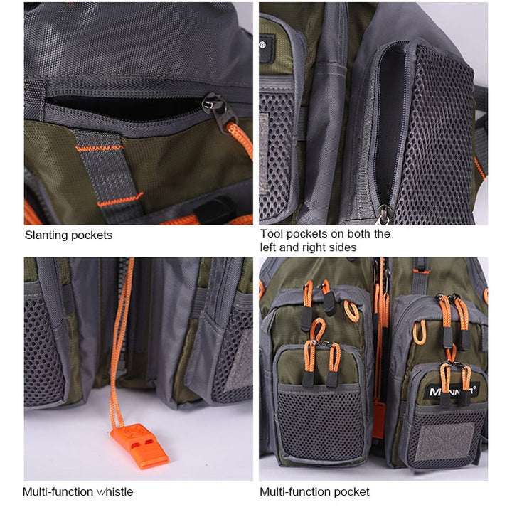 Lisslune | MEN Outdoor Multifunctional Fishing Vest Life Jacket (Gray)