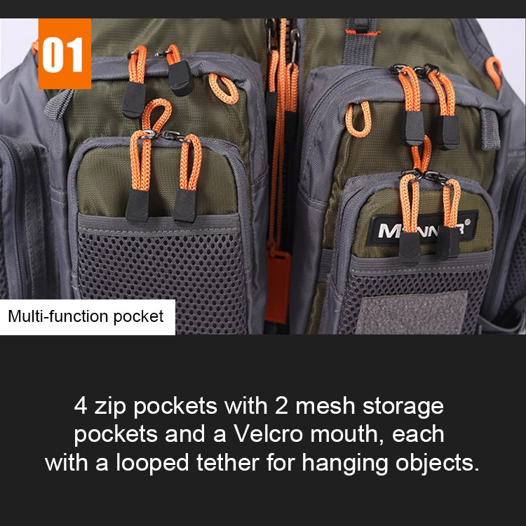 Lisslune | MEN Outdoor Multifunctional Fishing Vest Life Jacket (Gray)