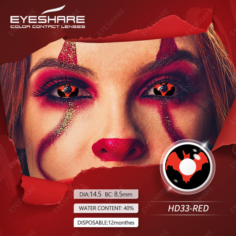 Rynx Cosplay HD33 Red 14.5mm 1 Pair | 1 Year