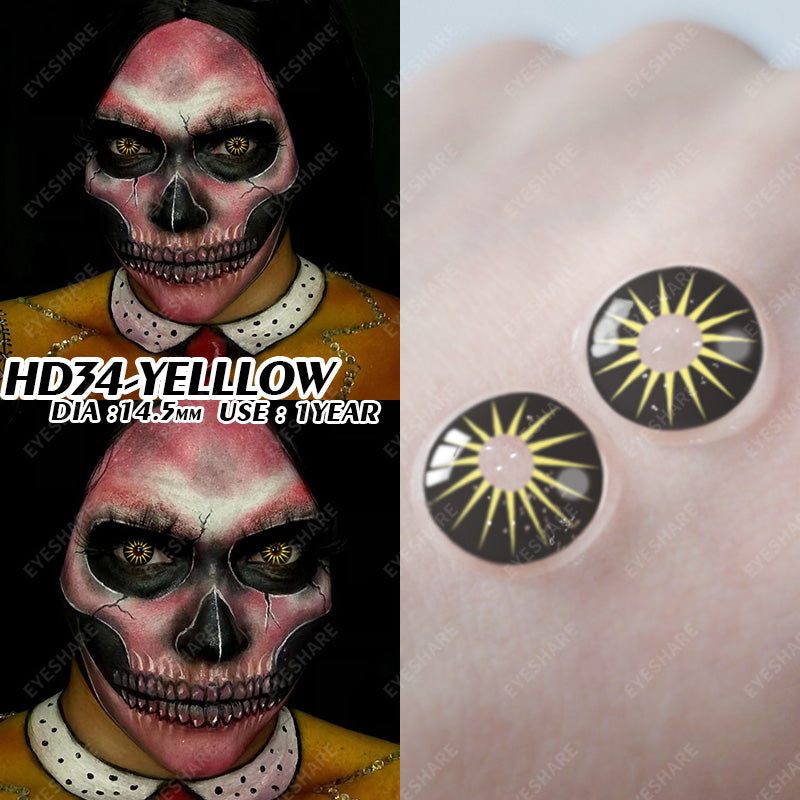 Rynx Cosplay HD34-YELLOW 14.5mm 1 Pair | 1 Year