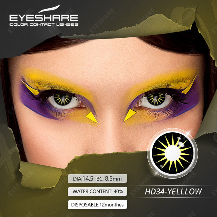Rynx Cosplay HD34-YELLOW 14.5mm 1 Pair | 1 Year