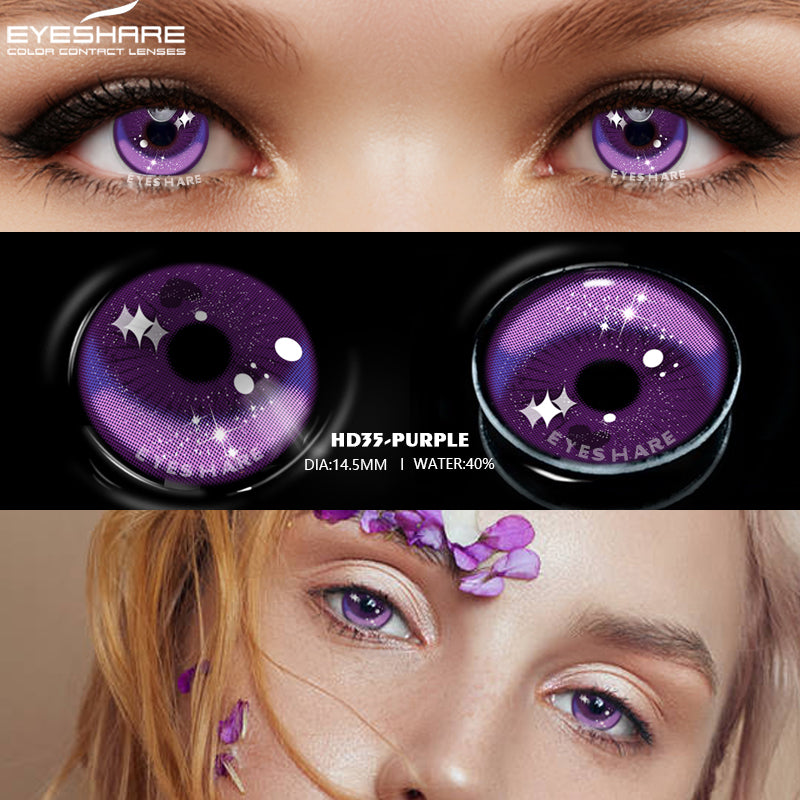 Rynx Cosplay HD35 Purple 14.5mm 1 Pair | 1 Year