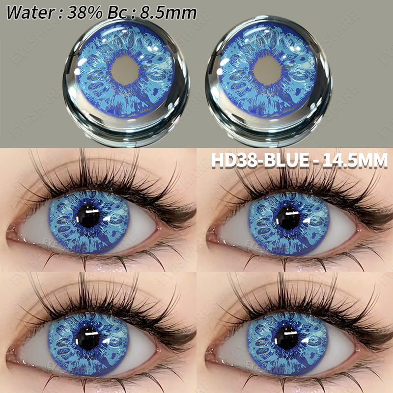 Rynx Cosplay HD38 Blue 14.5mm 1 Pair | 1 Year