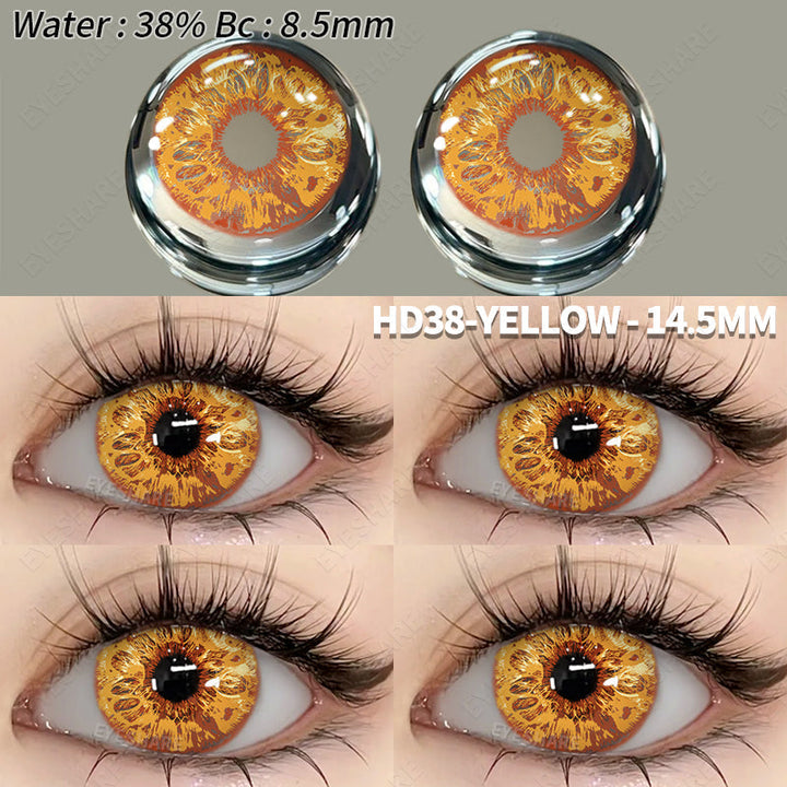 Rynx Cosplay HD38 Yellow 14.5mm 1 Pair | 1 Year