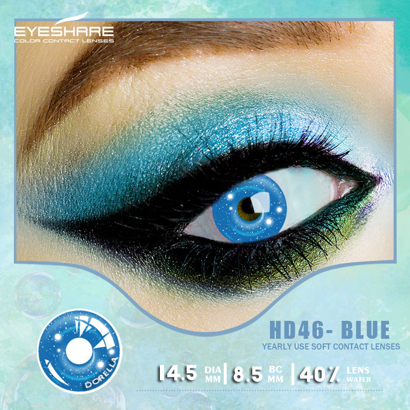 Rynx Cosplay HD46 Blue 14.5mm 1 Pair | 1 Year