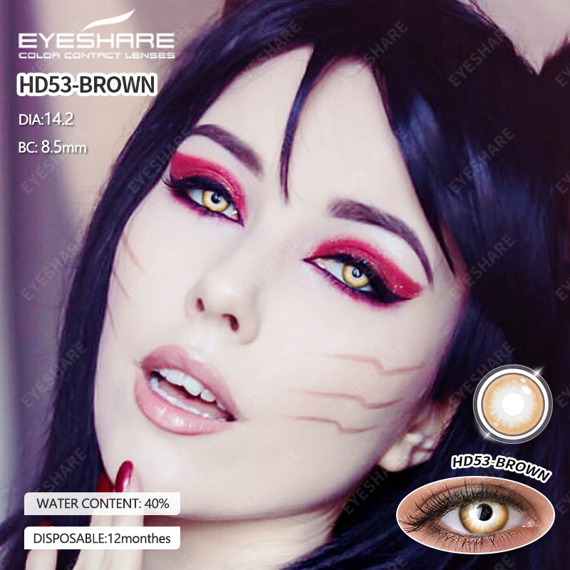 Rynx Cosplay HD53 Brown 14.2mm 1 Pair | 1 Year