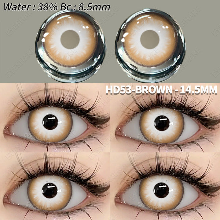 Rynx Cosplay HD53 Brown 14.2mm 1 Pair | 1 Year