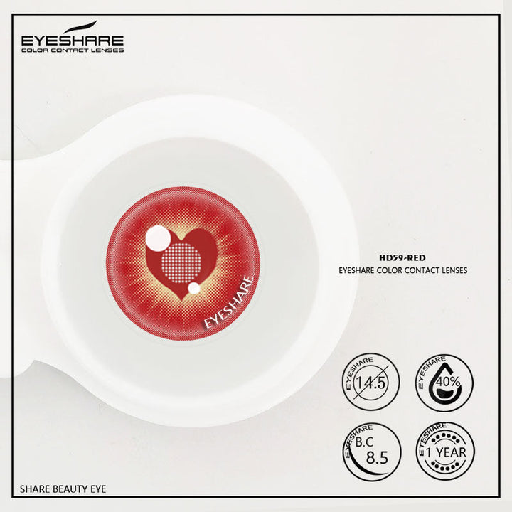 Rynx Cosplay HD59 Red 14.5mm 1 Pair | 1 Year