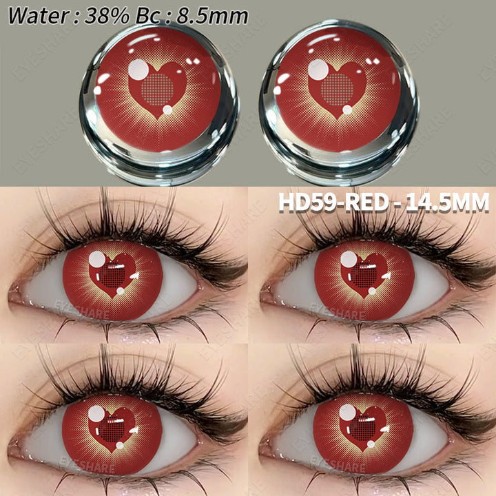 Rynx Cosplay HD59 Red 14.5mm 1 Pair | 1 Year
