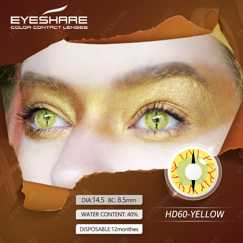 Rynx Cosplay HD60 Yellow 14.5mm 1 Pair | 1 Year