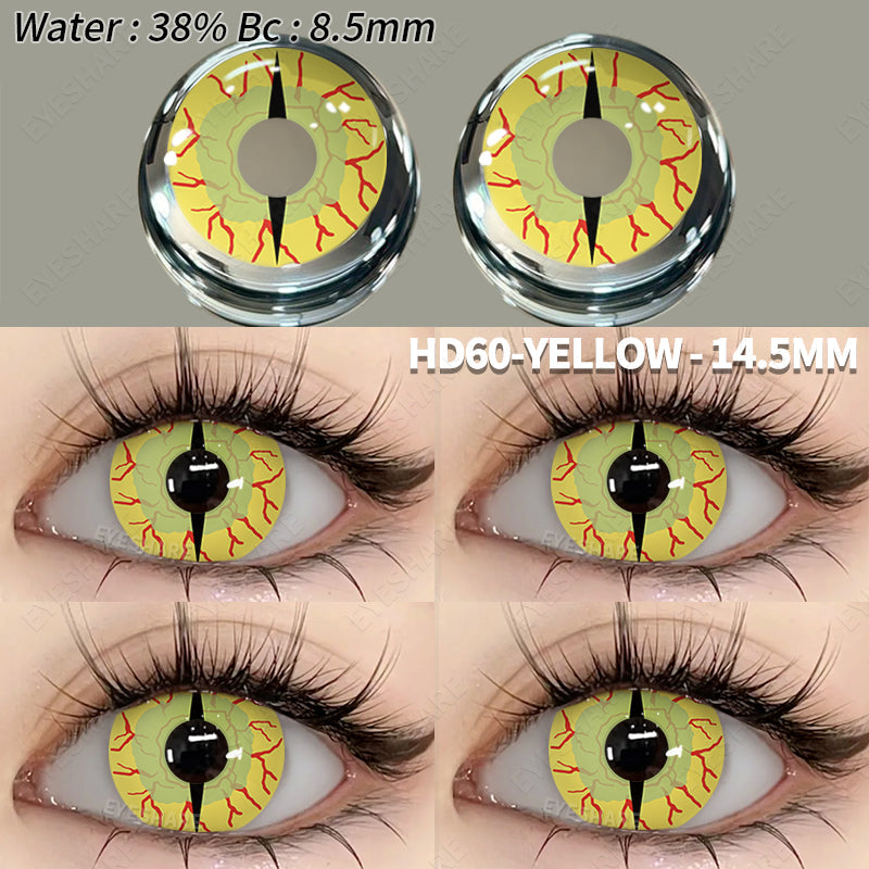 Rynx Cosplay HD60 Yellow 14.5mm 1 Pair | 1 Year