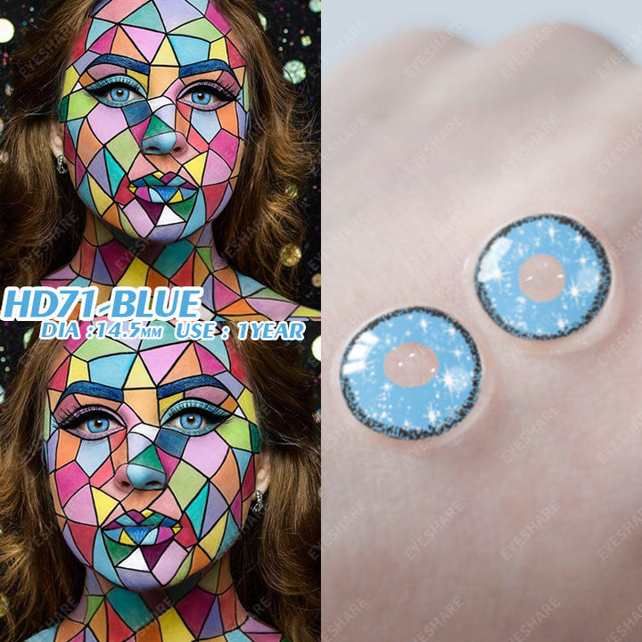 Rynx Cosplay HD71 Blue 14.5 mm 1 Pair | 1 Year