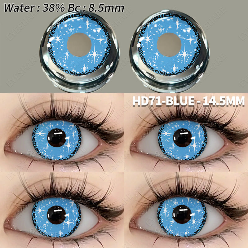 Rynx Cosplay HD71 Blue 14.5 mm 1 Pair | 1 Year