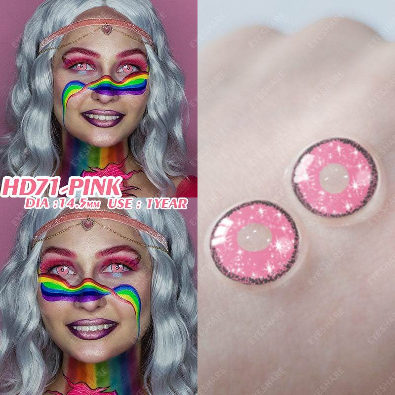 Rynx Cosplay HD71 Pink 14.5mm 1 Pair | 1 Year