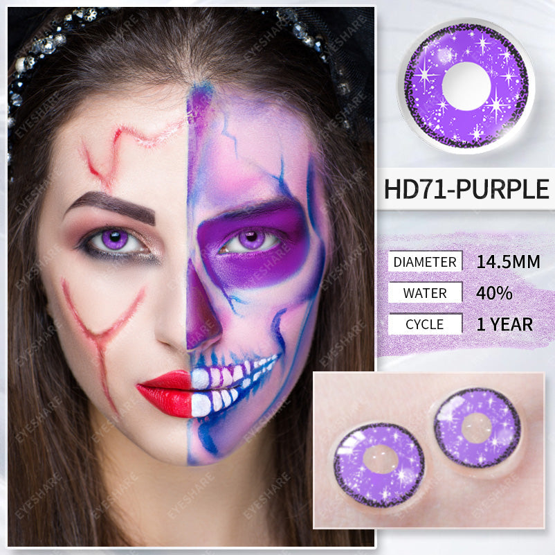 Rynx Cosplay HD71 Purple 14.5mm 1 Pair | 1 Year