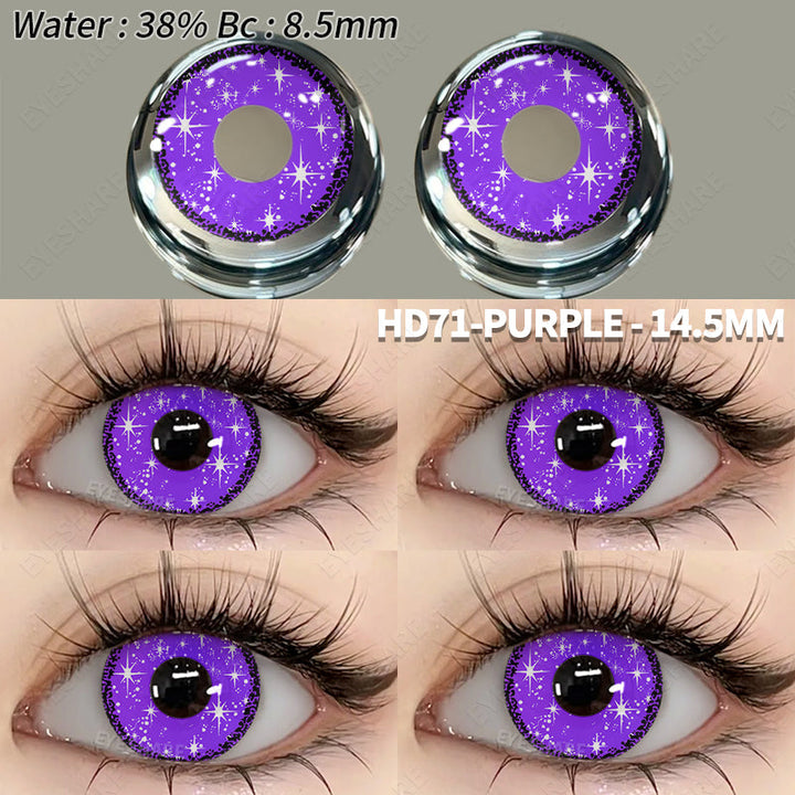 Rynx Cosplay HD71 Purple 14.5mm 1 Pair | 1 Year
