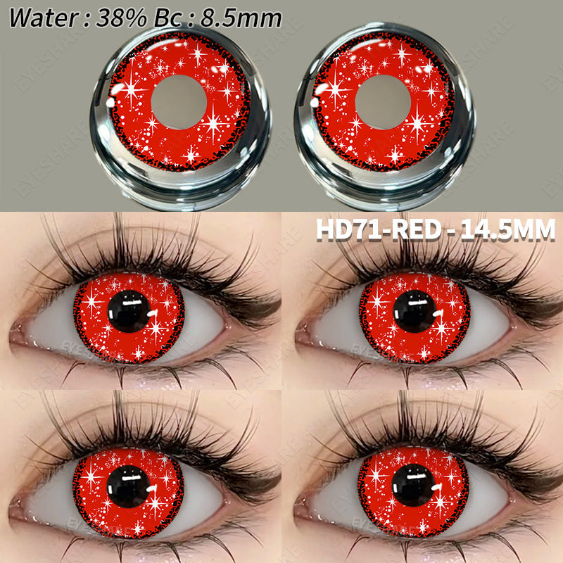 Rynx Cosplay HD71 Red 14.5mm 1 Pair | 1 Year