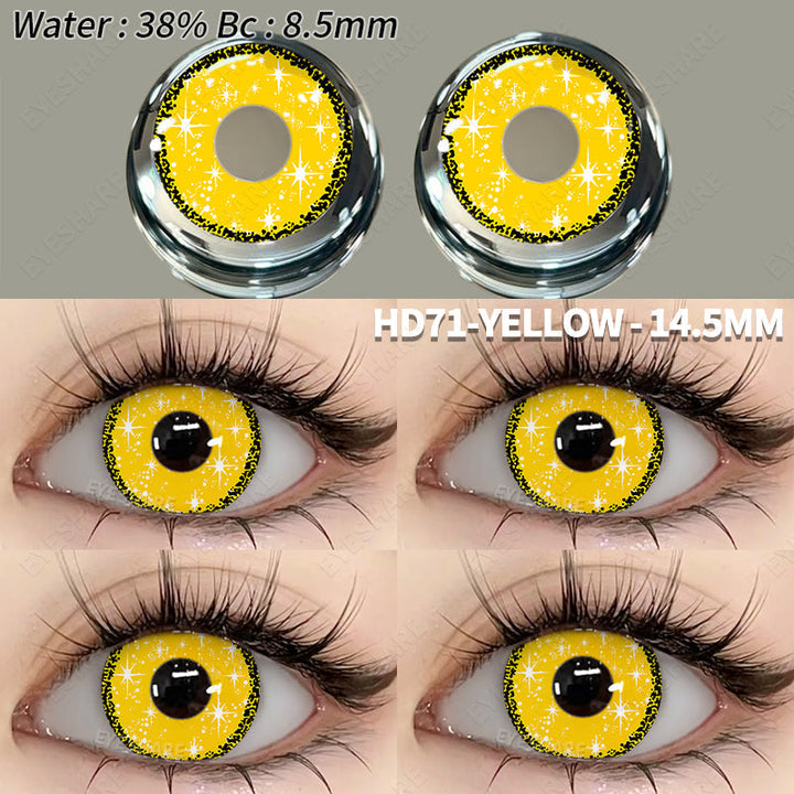 Rynx Cosplay HD71 Yellow 14.5mm 1 Pair | 1 Year