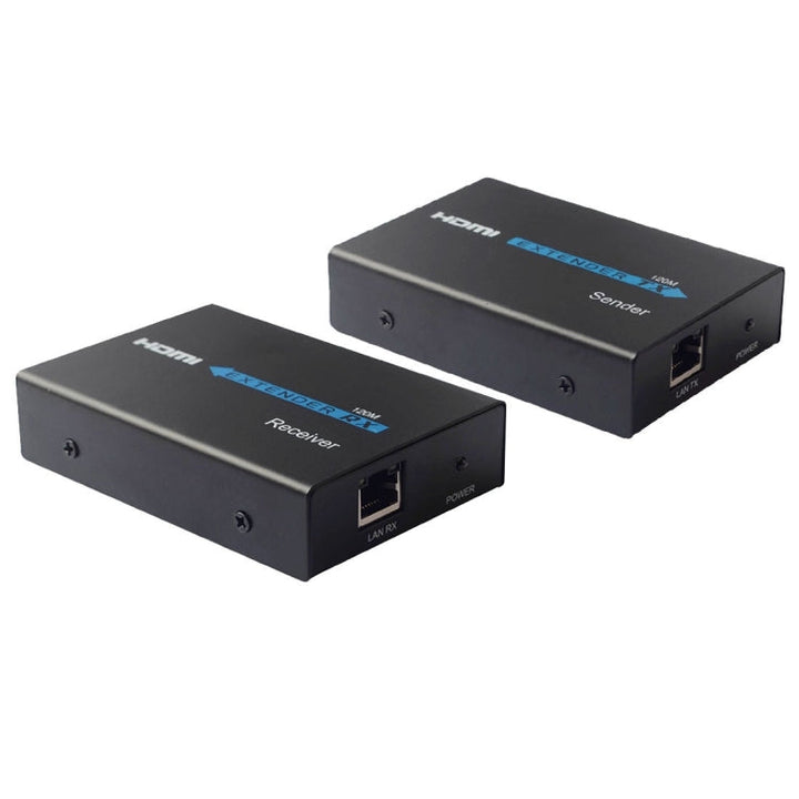 Lisslune | HDMI Extender (Receiver & Transmitter) over a single UTP CAT5e/6 cable, transmission distance: 120m (Black)
