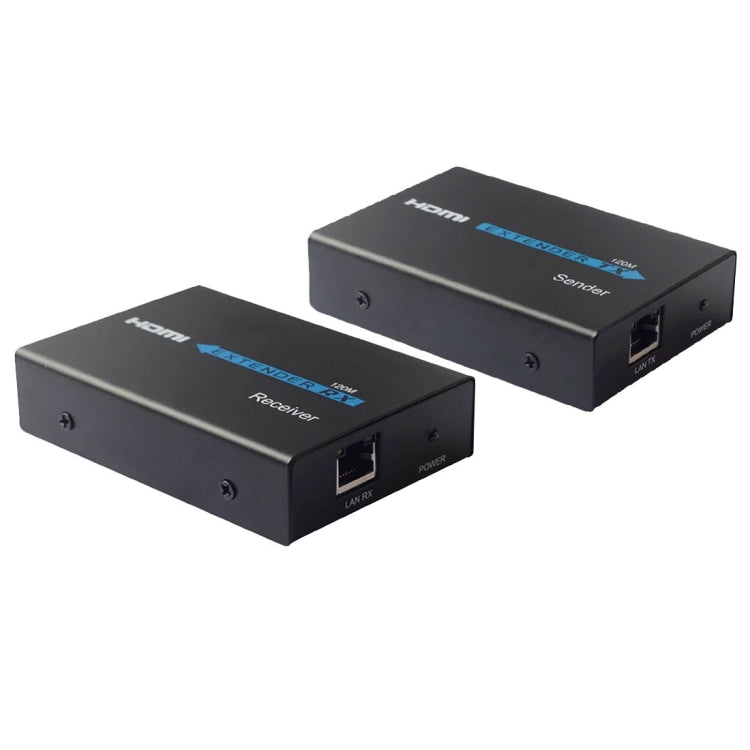 Lisslune | HDMI Extender (Receiver & Transmitter) over a single UTP CAT5e/6 cable, transmission distance: 120m (Black)