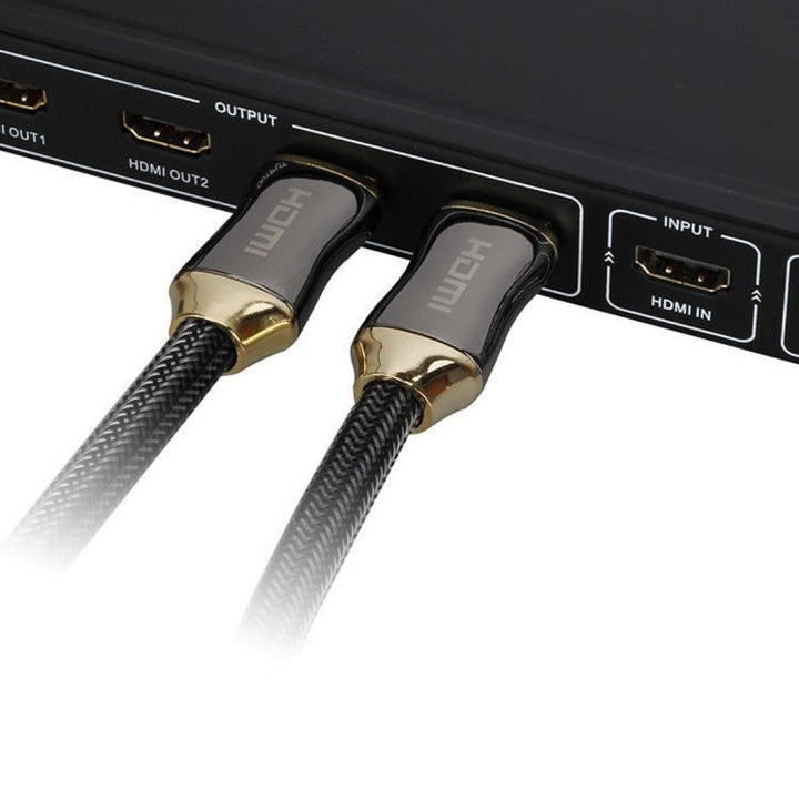 Lisslune | 15m metal housing HDMI 2.0 high-speed HDMI 19-pin male to HDMI 19-pin male connection cable